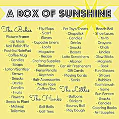 box of sunshine idea